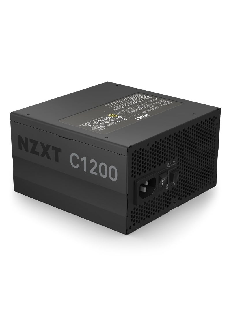 NZXT - NZXT C1200 Gold 1200W Gold Fully-Modular ATX 3.0 PSU Black - PA-2G1BB-UK - Image 1