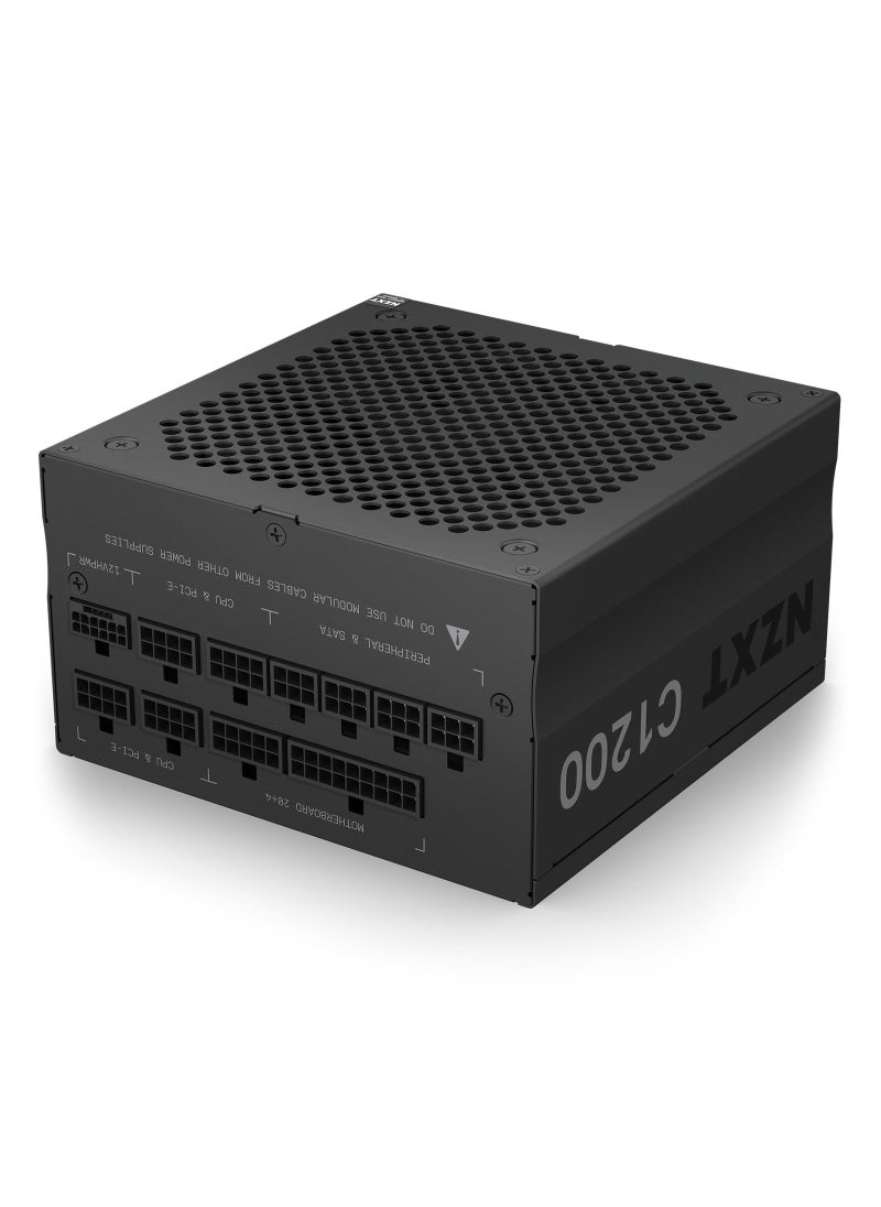 NZXT - NZXT C1200 Gold 1200W Gold Fully-Modular ATX 3.0 PSU Black - PA-2G1BB-UK - Image 1