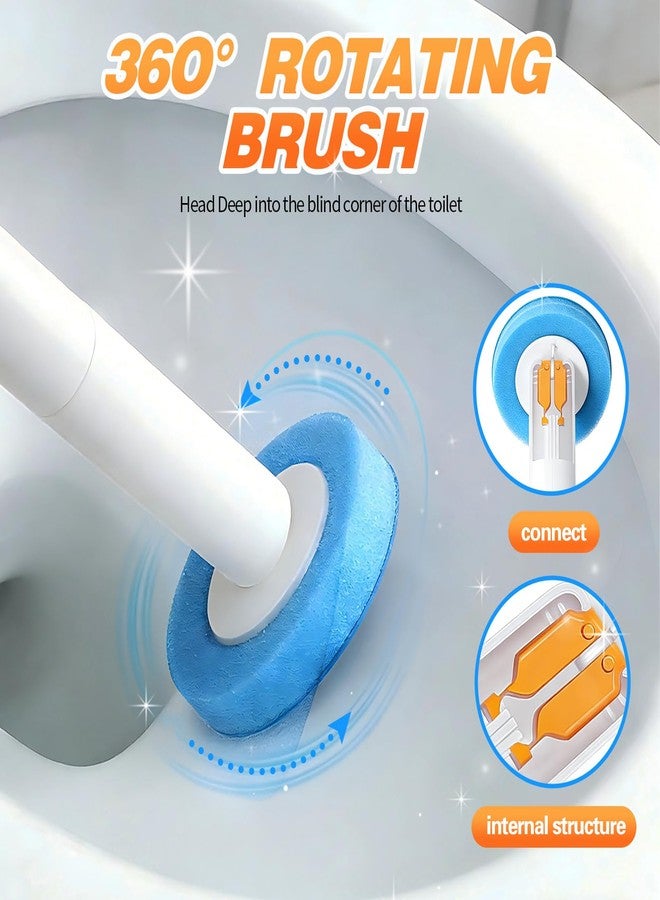 SOPAMI 32pcs Disposable Toilet Brush Sponge Head Refills, 5-Layer Pre-Loaded Rich Foam Sponge Replacement. Scrub Heads for Disposal Toilet Brush Wand. (32pcs Refill Heads) - Image 4
