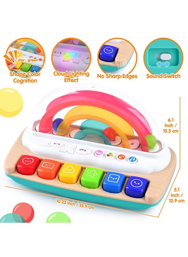 PLAY Baby Musical Toys Rainbow Baby Piano Toy Music & Sound Light Up Musical Toys For Toddlers 13 Multifunctional Baby Pop Up Toy Cause And Effect Toys For Toddlers Age 1+ And Up Girls Boys Gifts - Image 4