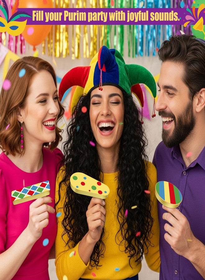 Lukmaa 60 Pcs Metal Purim Gragger Noise Makers for Sporting Event Colorful Party Noise Makers Bulk Novelty Assorted Purim Gragger Party Favor for Holiday, Football Games, Pep Rally Supplies (New Year) - Image 5