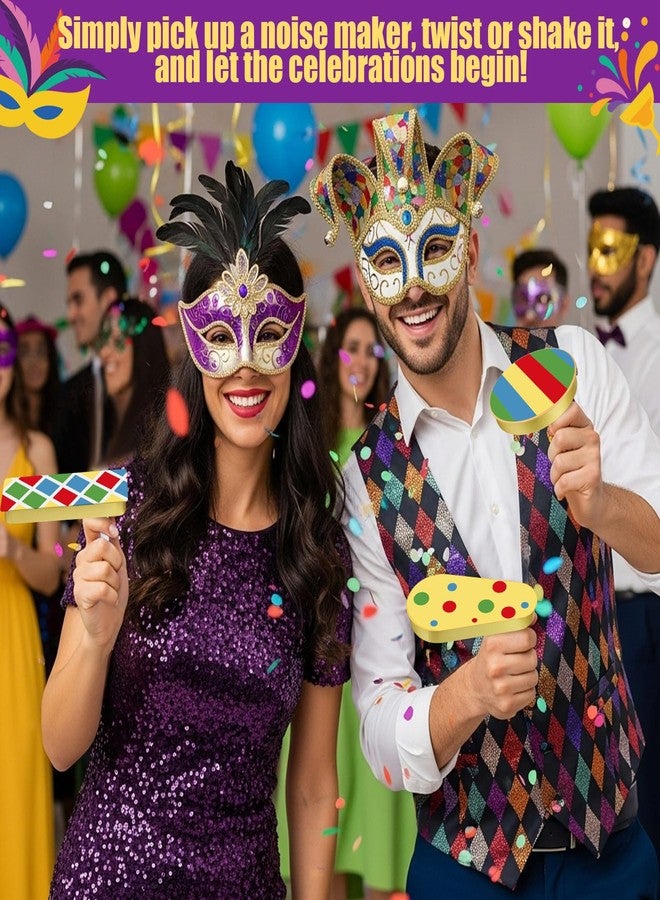 Lukmaa 60 Pcs Metal Purim Gragger Noise Makers for Sporting Event Colorful Party Noise Makers Bulk Novelty Assorted Purim Gragger Party Favor for Holiday, Football Games, Pep Rally Supplies (New Year) - Image 2