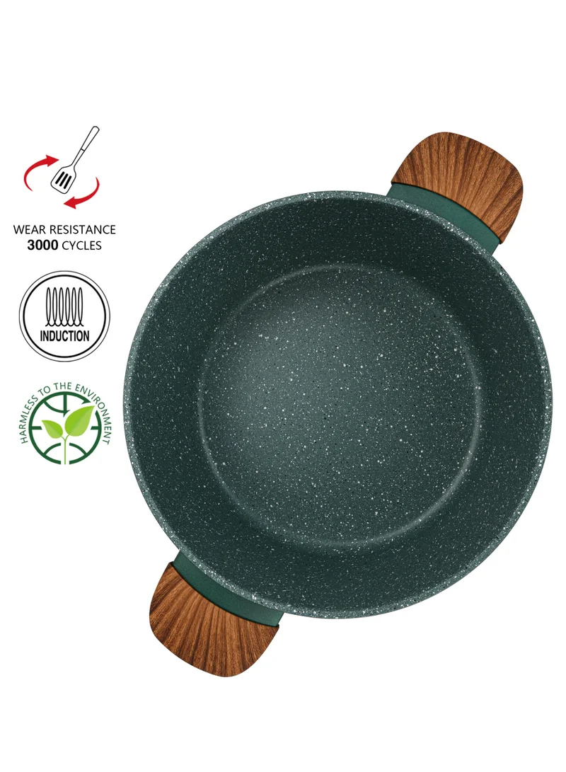 Fissman  11-Piece Cookware Set Falak Aluminum with Non-Stick Coating Stockpot, Shallow Casserole, Frying Pan Cooking Spoon And Turner  | Best Price UAE