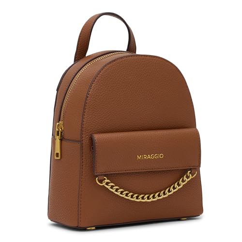 Miraggio Ivy Textured Backpack for Women (Brown) - Image 2