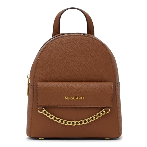 Miraggio Ivy Textured Backpack for Women (Brown) - Image 1