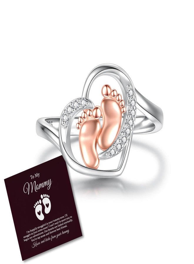MANBU Pregnancy Gifts for First Time Mothers: Mom to be Ring for Expecting Women Gifts for Pregnant Wife Daughter Sister Friends (size 8) - Image 1