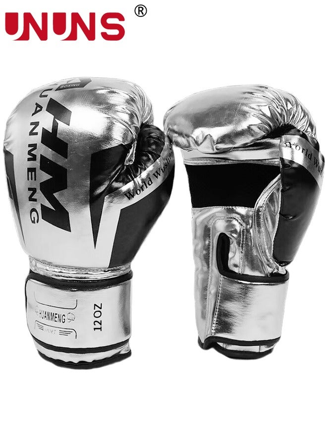 UNUNS قفازات الملاكمة، قفازات تدريب متعددة الأغراض 12 أونصة، قفازات كيك بوكسينغ مختبرة احترافياً للرجال والنساء، قفازات تدريب على الملاكمة وكيك بوكسينغ وفنون القتال المختلطة ومواي تاي، قفازات تدريب على الأكياس الثقيلة - Image 1