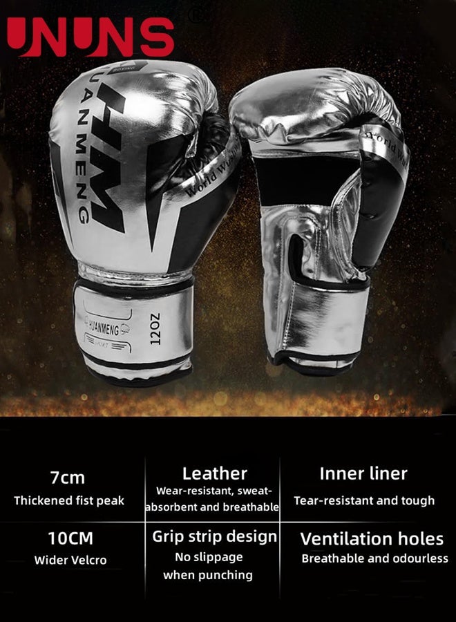 UNUNS قفازات الملاكمة، قفازات تدريب متعددة الأغراض 12 أونصة، قفازات كيك بوكسينغ مختبرة احترافياً للرجال والنساء، قفازات تدريب على الملاكمة وكيك بوكسينغ وفنون القتال المختلطة ومواي تاي، قفازات تدريب على الأكياس الثقيلة - Image 3