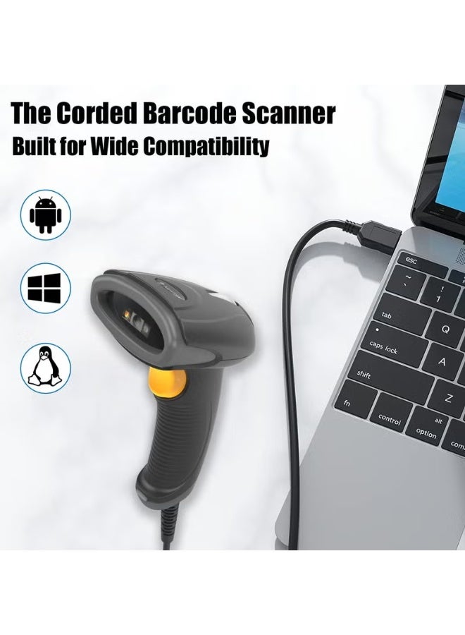 نيولاند ماسح ضوئي محمول HR2081، قارئ رموز شريطية أحادي وثنائي الأبعاد، USB، خفيف الوزن، مقاوم للماء، تصنيف IP42، محمول للدفع عبر الهاتف المحمول، سوبر ماركت - Image 2