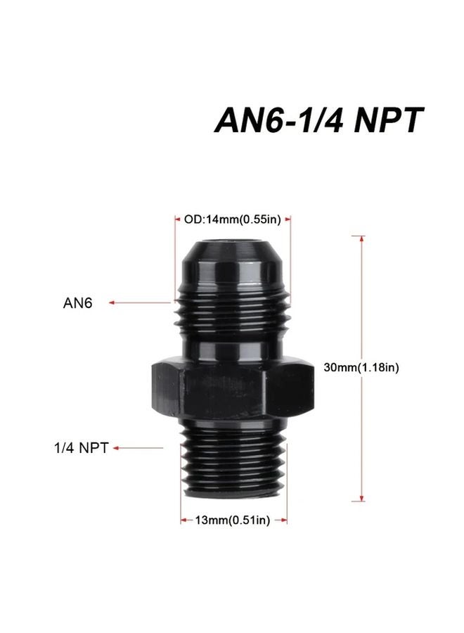 AN6 To 1 4NPT Aluminum Fuel Hose Adapter Durable Metal Construction For Hydraulic Systems - Image 5