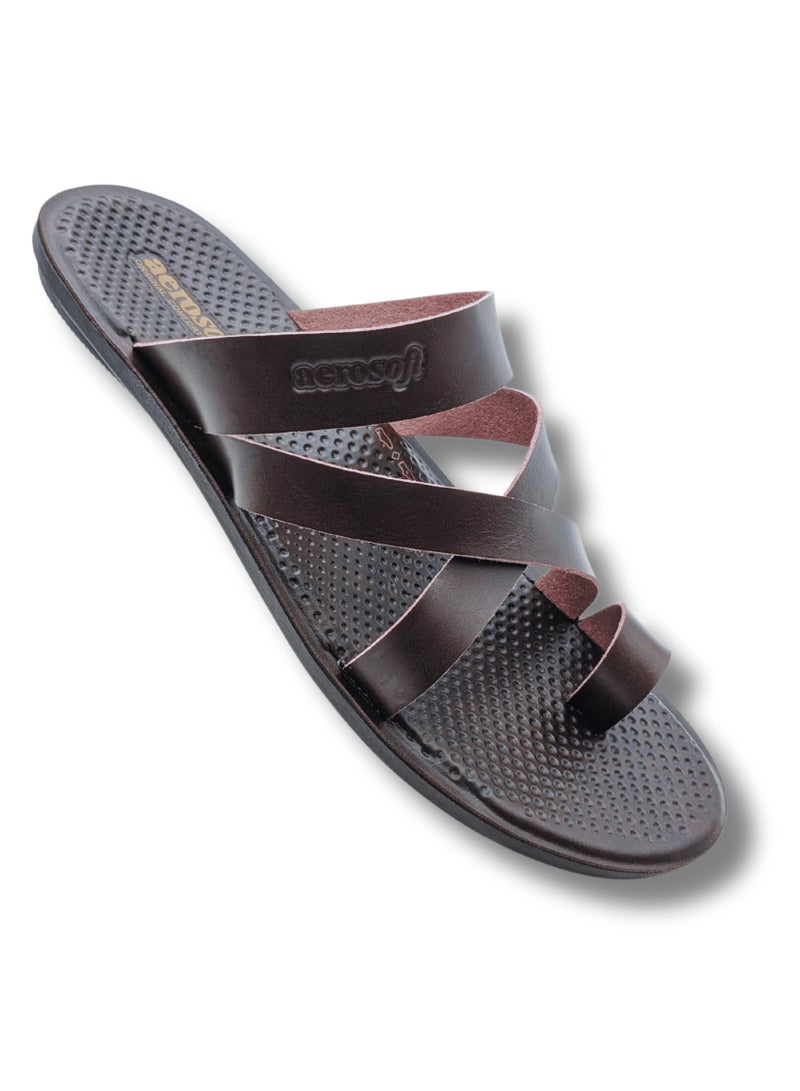 Aerosoft Men's Slippers P4104 Brown - Image 1