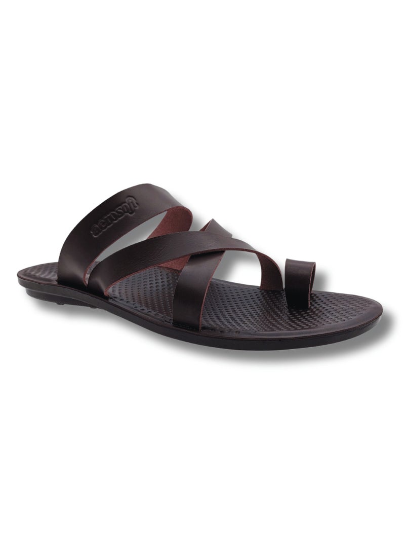 Aerosoft Men's Slippers P4104 Brown - Image 2