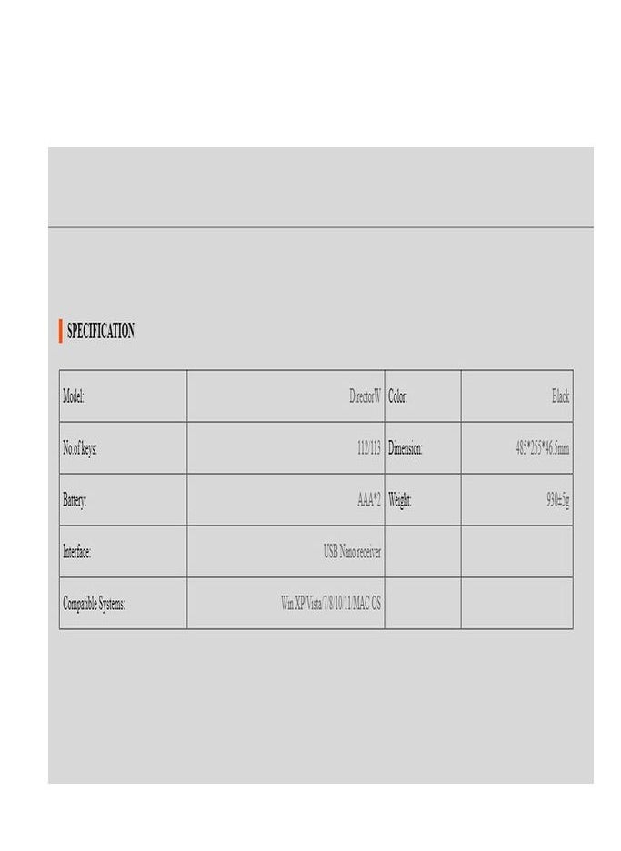 Meetion - Meetion Wireless Ergonomic Keyboard DirectorW USB Nano receiver Coverage range up to 10m Power eﬃcient wireless technology - Image 1