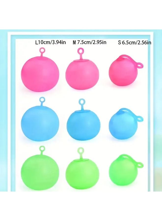 2pcs Giant TPR Bubble Water Balls Small 15 75in and Medium 19 69in for Outdoor Play - Image 3