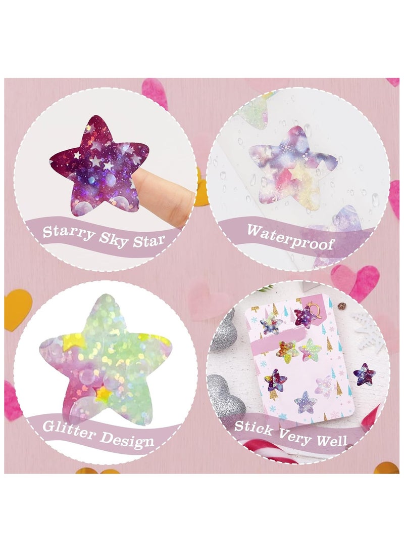 Star Stickers for Kids Reward 500Pcs/1Inch Starry Sky Roll, Self-Adhesive Colorful Shiny Labels for DIY Crafts, Homework, School Classroom, Teacher Supply - Image 2