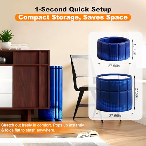 COBOPANDA Portable Bathtub for Adult 27.5"x27.5" Collapsible Cold Plunge Bathtub Foldable No Installation Ice Bath Tub for Shower Stall, Bathroom Hot SPA Soaking Standing Tub - Image 2