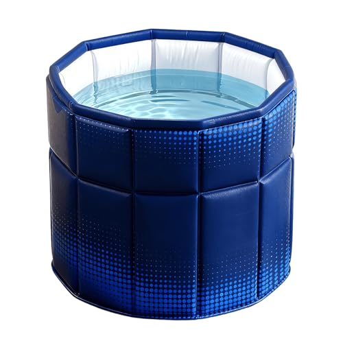 COBOPANDA Portable Bathtub for Adult 27.5"x27.5" Collapsible Cold Plunge Bathtub Foldable No Installation Ice Bath Tub for Shower Stall, Bathroom Hot SPA Soaking Standing Tub - Image 1