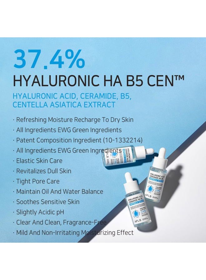 APLB Hyaluronic Acid Ceramide HA B5 Ampoule Serum | HYALURONIC HA B5 CEN™ 37.4% 1.35 FL.OZ/Korean Skincare, Long lasting moisturizing, Revitalize for gentle and improve skin texture - Image 3