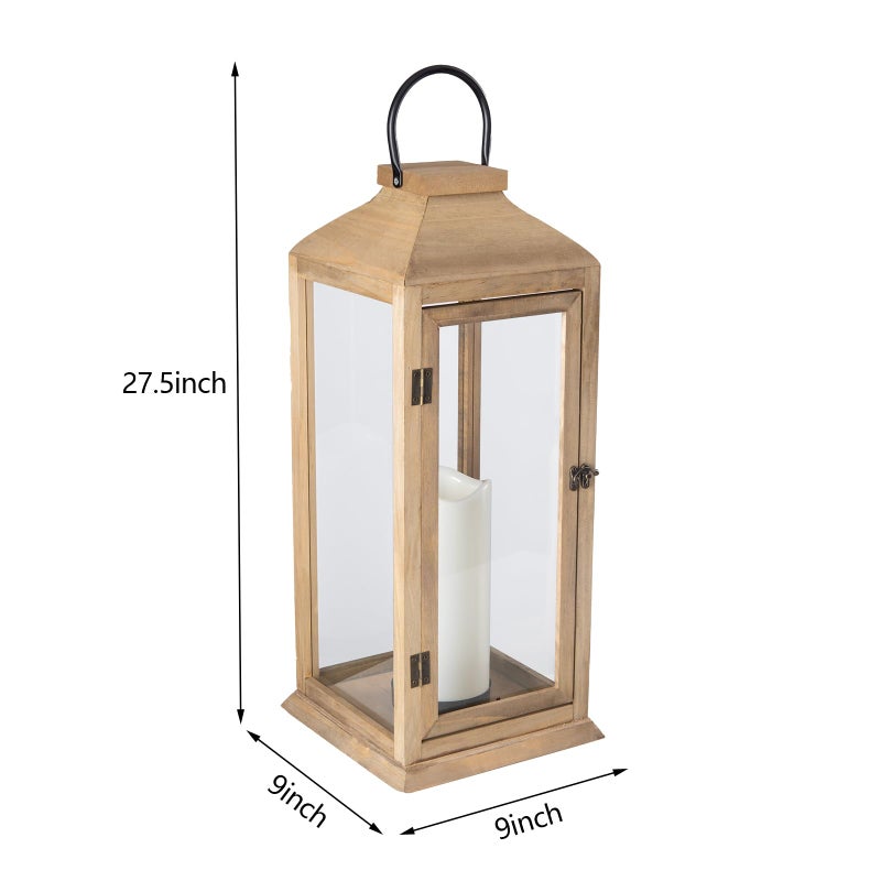 Bdor Extra Large Lanterns Decorative - 27.5in IP65 Waterproof Lantern with Flameless Candles, Decorative Lantern for Home Decor, Indoor Outdoor, Front Porch, Garden, Farmhouse Weddings Style - Image 3