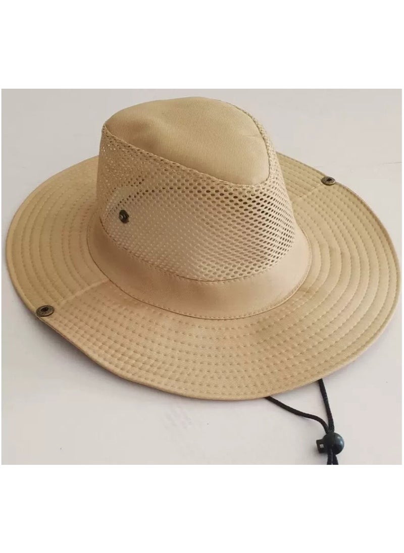 Goolsky 1pc Unisex Plain Color Breathable Mesh Bucket Hat, Sun Protection Adjustable Wide Brim Hat, Suitable For Summer Outdoor Activities  - Image 3