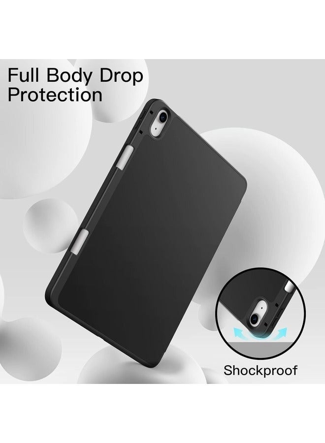 SmartGrist Magnetic Closure Flip Cover for iPad 10th Gen (2022) - 10.9 Inch Black Case with Pencil Holder - Image 4