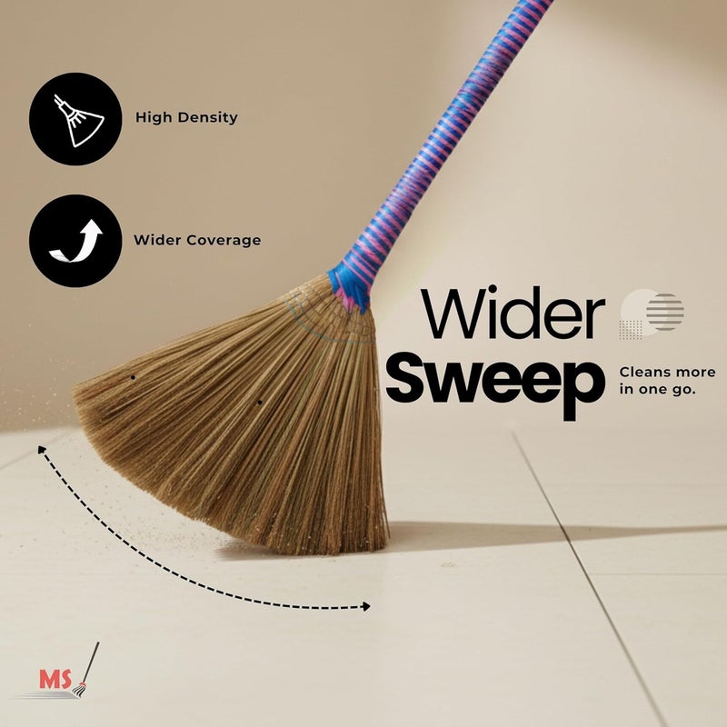 MS DIAMOND Burma Broomstick Less Dust, Lightweight Jhadu for Home Cleaning (1) - Image 3