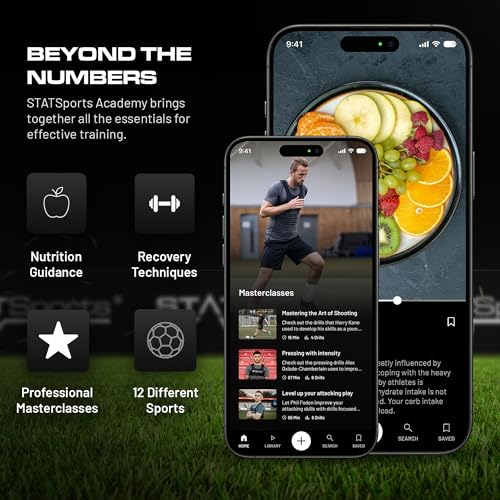 STATSports ستاتسبورتس أكاديمية GPS تتبع كرة القدم سترة - متعقب رياضي متقدم شامل مع تمارين، تدريب وتغذية - يتتبع 24 مقياس رئيسي - سترة GPS لكرة القدم مستخدمة من قبل اللاعبين المحترفين والفرق، الشباب - Image 4