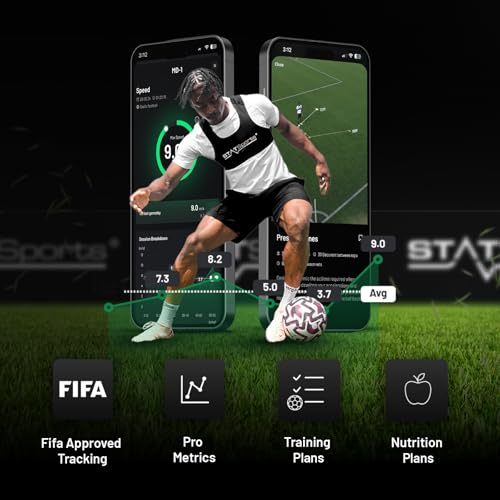 STATSports ستاتسبورتس أكاديمية GPS تتبع كرة القدم سترة - متعقب رياضي متقدم شامل مع تمارين، تدريب وتغذية - يتتبع 24 مقياس رئيسي - سترة GPS لكرة القدم مستخدمة من قبل اللاعبين المحترفين والفرق، الشباب - Image 2