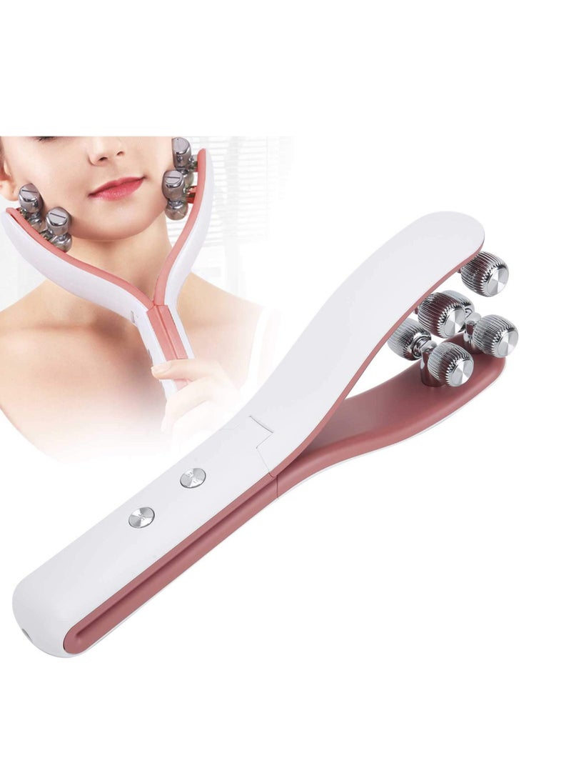 KASTWAVE جهاز تدليك الوجه 3 في 1، جهاز شد الوجه، RF EMS وY Shape V Roller لمكافحة التجاعيد وشد البشرة وتقويتها  - Image 1