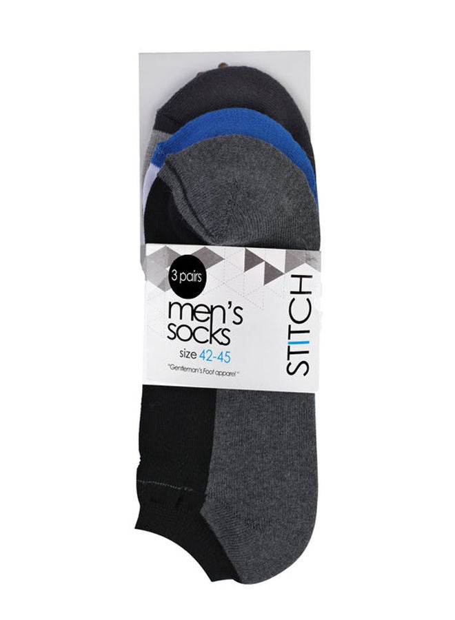 STITCH Men's Pack of 3 Half Terry Ankle Casual Socks - Image 2