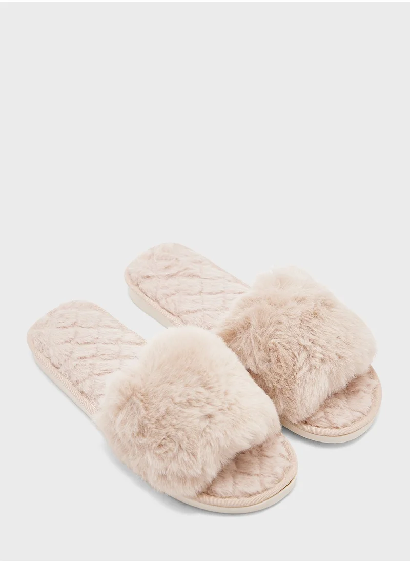 Ginger Open Toe Bedroom Slippers