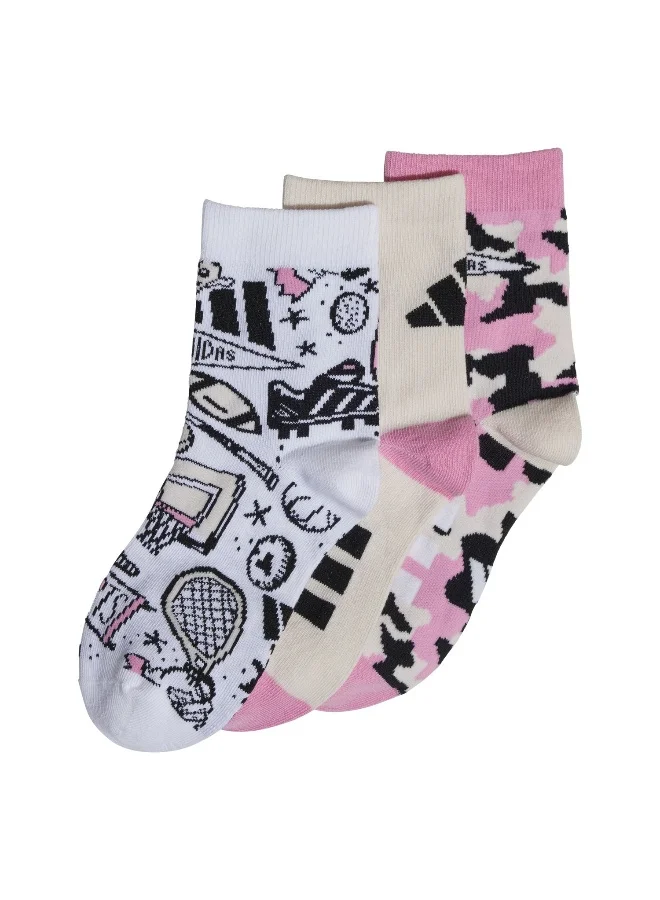 Adidas K DOODLE 3PP SO Pink Training For Kids 5.5K - 7K