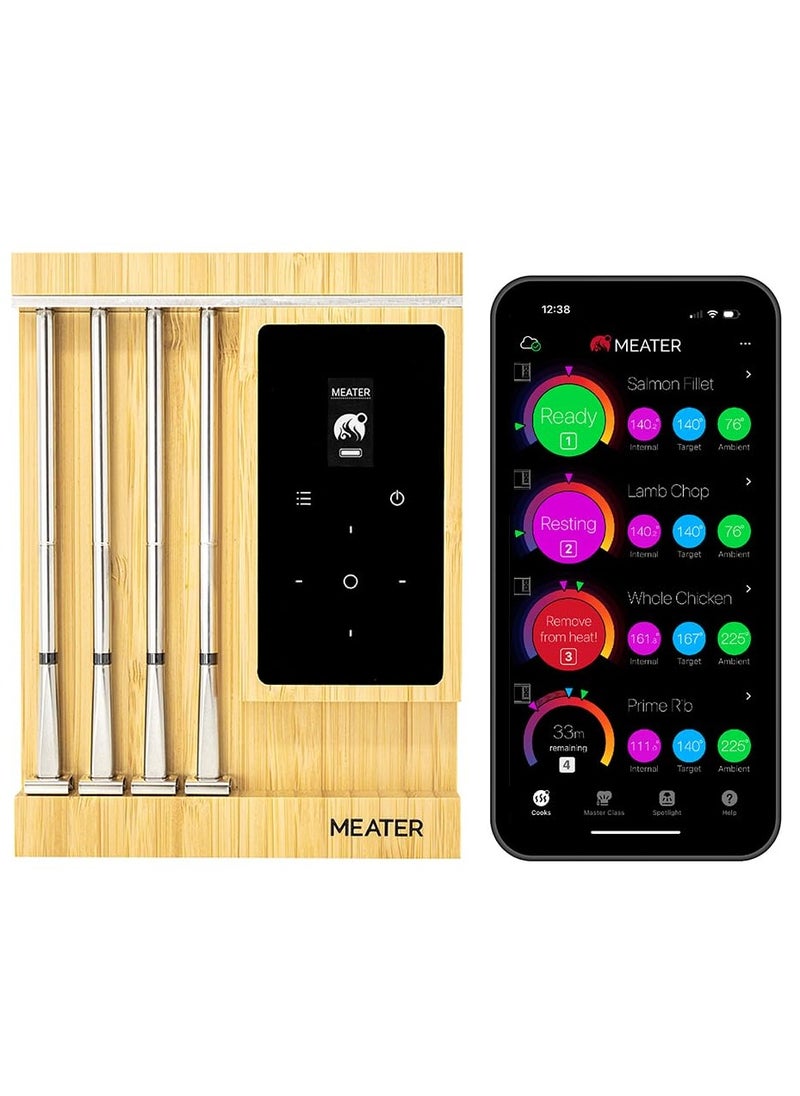 MEATER - MEATER Pro XL [New] - Smart Bluetooth Wireless Meat Thermometer Digital - 4 Probes, 1000°F Heat Resistance, Multi-Sensor Probes, Certified Accuracy | BBQ, Oven, Grill, Smoker, Air Fryer, Deep Fryer - Image 1