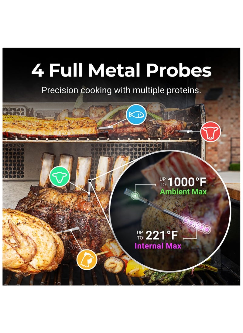 MEATER - MEATER Pro XL [New] - Smart Bluetooth Wireless Meat Thermometer Digital - 4 Probes, 1000°F Heat Resistance, Multi-Sensor Probes, Certified Accuracy | BBQ, Oven, Grill, Smoker, Air Fryer, Deep Fryer - Image 1