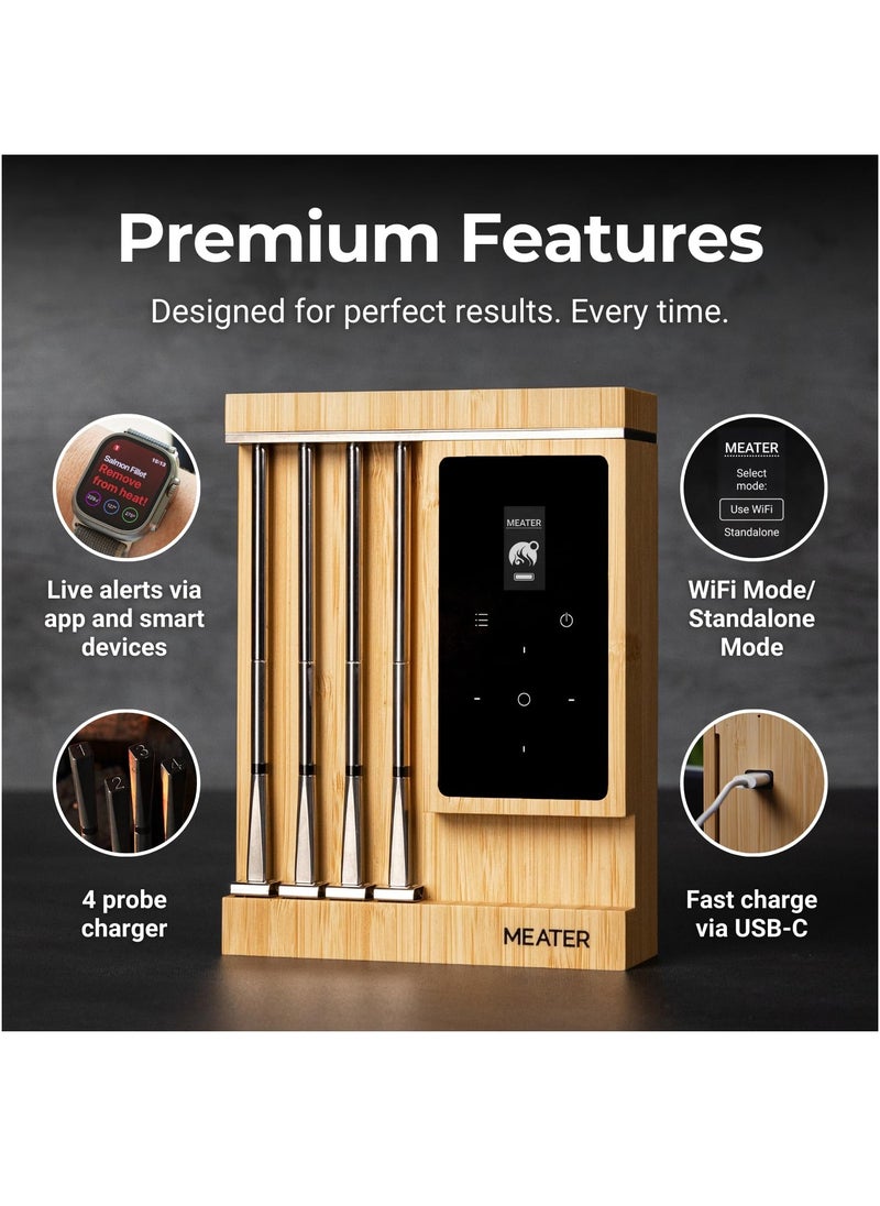 MEATER - MEATER Pro XL [New] - Smart Bluetooth Wireless Meat Thermometer Digital - 4 Probes, 1000°F Heat Resistance, Multi-Sensor Probes, Certified Accuracy | BBQ, Oven, Grill, Smoker, Air Fryer, Deep Fryer - Image 1