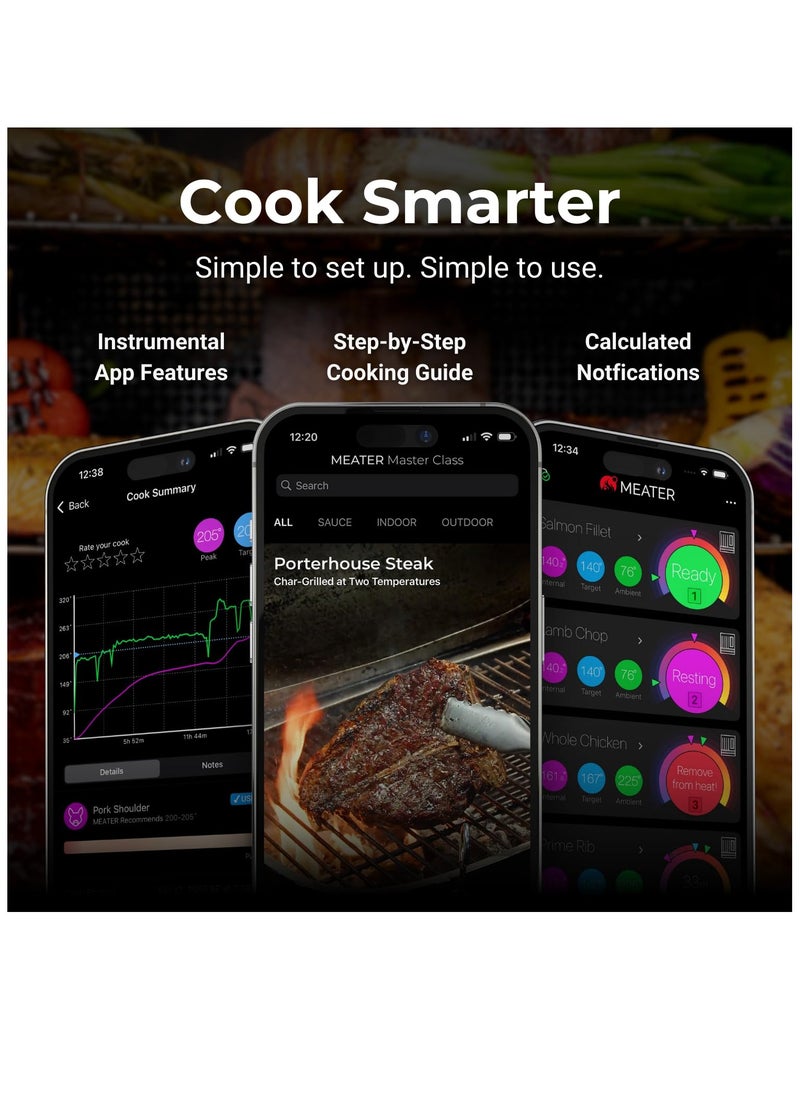 MEATER - MEATER Pro XL [New] - Smart Bluetooth Wireless Meat Thermometer Digital - 4 Probes, 1000°F Heat Resistance, Multi-Sensor Probes, Certified Accuracy | BBQ, Oven, Grill, Smoker, Air Fryer, Deep Fryer - Image 1