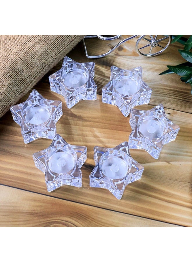 شمعة  على شكل نجمة خماسية لتزيين طاولة الحفلات المنزلي عديمة اللهب تعمل بالبطاريات زينه كريسماس او رمضان عدد 3 - Image 3