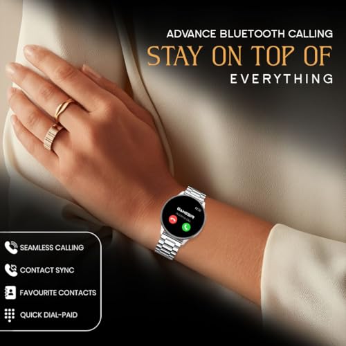 GameSir Active 2 Smart Watch AMOLED Display 1.3" Screen, 360 * 360 Resolution, IP68 Waterproof with Multiple Watch Faces Bluetooth Calling Metal Chain Round Dial Smartwatch for Men & Women (Grey) - Image 3