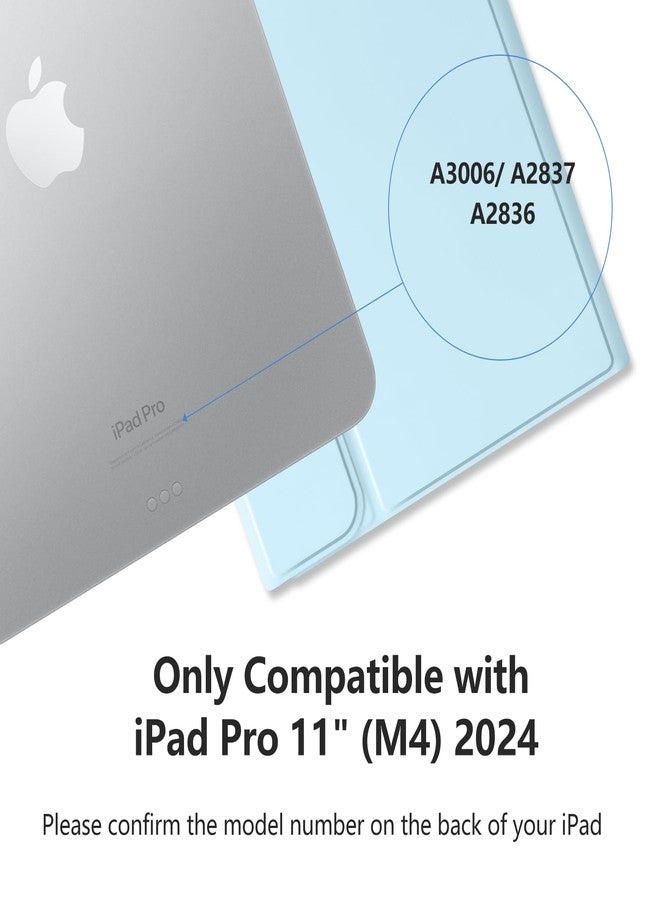 MMK for iPad Pro 11 inch Case with Keyboard 2024, for iPad 11 Pro Case with Keyboard Case (A3006 A2837 A2836) with Backlit BT Keyboard, for iPad Pro Keyboard Case 11 inch with Pencil Holder-Blue - Image 2