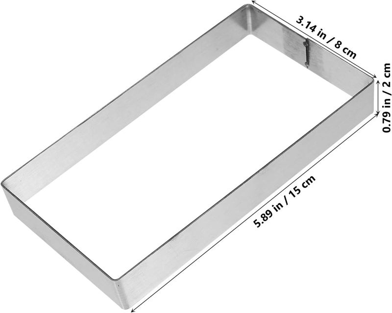 Longevity upgraded craftsmanship SHERCHPRY Stainless Steel Rectangle Pancake Mold 2cm High Cake Ring Baking Tool Multi-function Non-stick Vegetable and Potato Pancake Baking Mold for Home Kitchen Newly stocked local goods Modern warehouse management All storage type compatible Gulf climate fit Storage transit efficiency build Salt resistant coating Upgraded simple practical design All temp range compatible build Temp resistant Multi option design Diverse application fit Durability boost selected material Ventilated design Assorted color options Full land route delivery Wide daily application Heavy load resistant Trendy widespread design Multi usage Labor saving Multi-use well-engineered build Trendy economical quality Multi-use qualified quality Global flexible assemble picks - Image 2