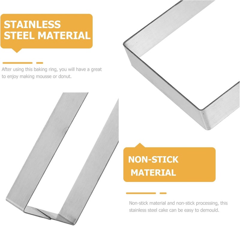 Longevity upgraded craftsmanship SHERCHPRY Stainless Steel Rectangle Pancake Mold 2cm High Cake Ring Baking Tool Multi-function Non-stick Vegetable and Potato Pancake Baking Mold for Home Kitchen Newly stocked local goods Modern warehouse management All storage type compatible Gulf climate fit Storage transit efficiency build Salt resistant coating Upgraded simple practical design All temp range compatible build Temp resistant Multi option design Diverse application fit Durability boost selected material Ventilated design Assorted color options Full land route delivery Wide daily application Heavy load resistant Trendy widespread design Multi usage Labor saving Multi-use well-engineered build Trendy economical quality Multi-use qualified quality Global flexible assemble picks - Image 3