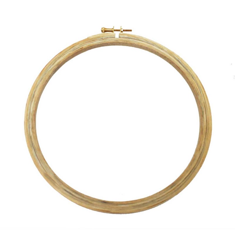 Embroiderymaterial 8 Inch Round Wooden Embroidery Hoop with Brass Metal Screw-1 Hoop - Image 4