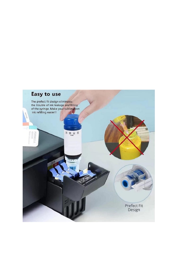 Office Maker 4-Piece Office Maker Gt51/Gt52 Refill Kit Multicolour Model Number : GT51 Black GT52 Cyan,Magenta,Yellow Bottel With A4 Ream - Image 2