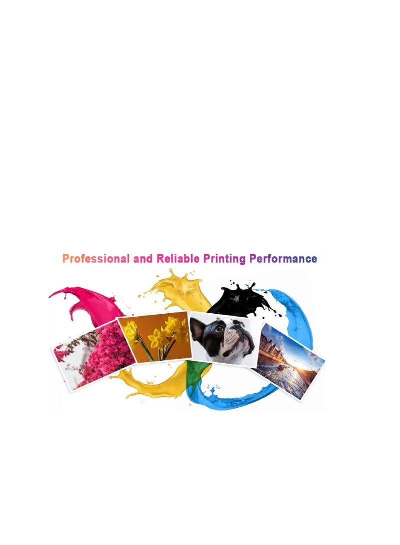 Office Maker 4-Piece Office Maker Gt51/Gt52 Refill Kit Multicolour Model Number : GT51 Black GT52 Cyan,Magenta,Yellow Bottel With A4 Ream - Image 3