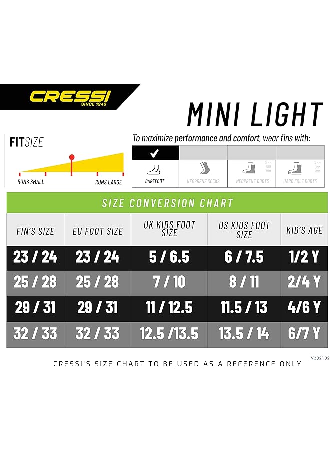 Cressi Unisex Youth Mini Light Fins For Snorkeling And Swimming - Image 4