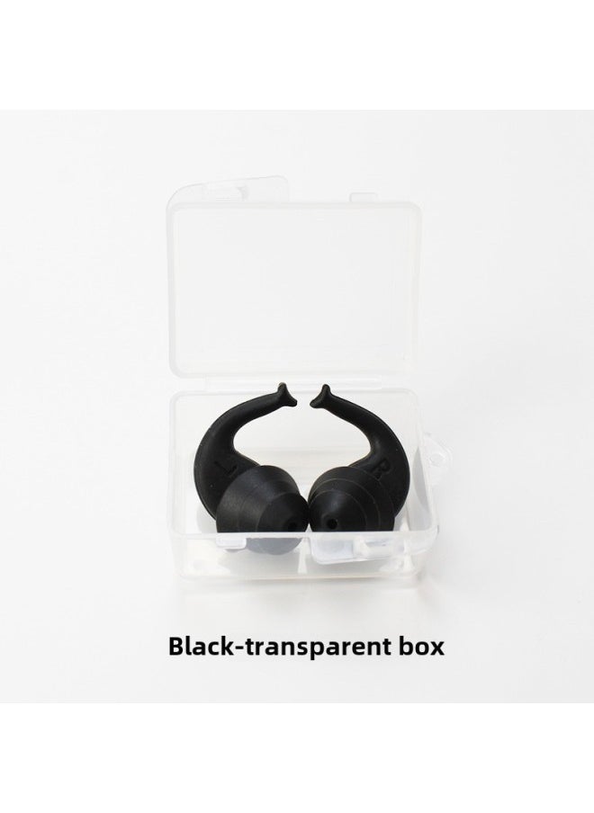 Generic - [Arrival] Soundproof Earplugs Anti-noise Sleep Earplugs Anti-water Silicone Earplugs Swimming Earplugs Factory-Color:Black-transparent Box - Image 1