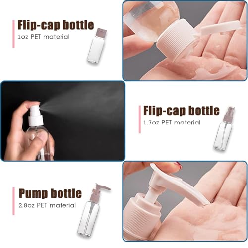 Tusmad 11 Pcs Travel Bottles Set – 60ml Refillable Toiletry Containers for Women, Portable Shampoo, Lotion, Cream & Handwash Bottles – Leakproof Travel Accessories for Toiletries & Essentials - Image 4