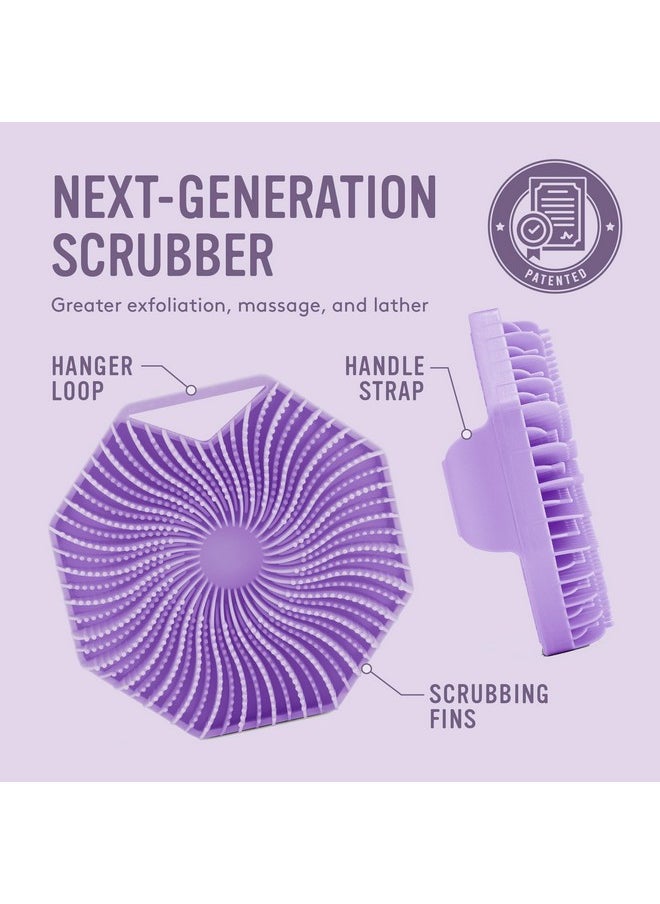 Sud Scrub Sud Scrub® Antimicrobial Silicone Body Scrubber, Exfoliating Body Scrubber for Sensitive Skin, Eco Friendly Shower Scrubber for Body, Silicone Body Brush for Showering, Purple  - Image 5