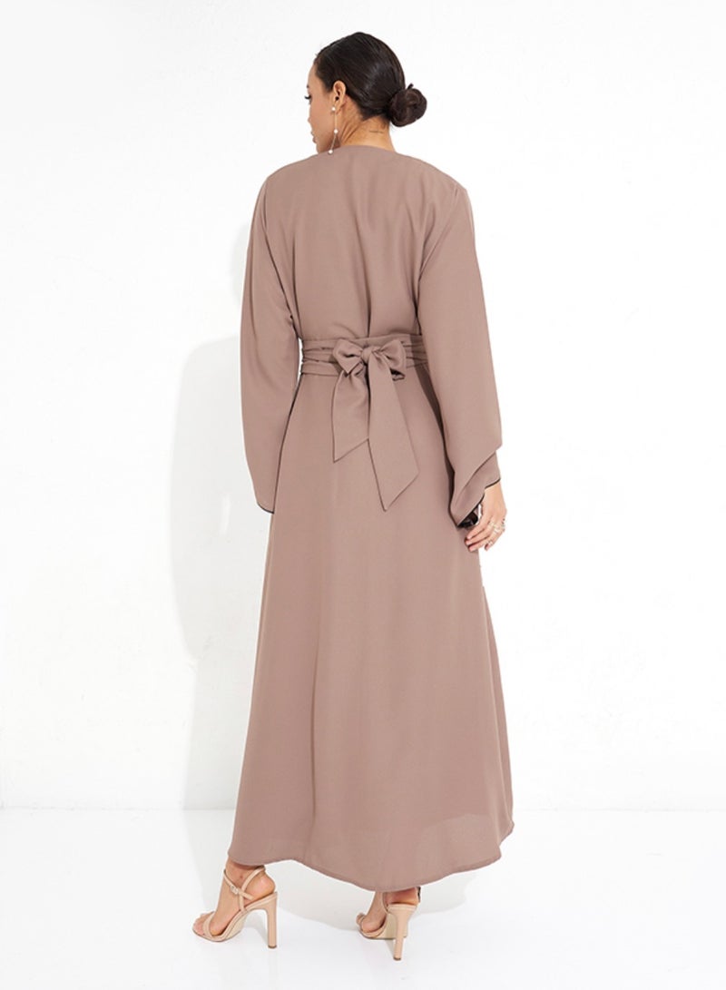 روزيت عباية عباية باللون البني - Image 3