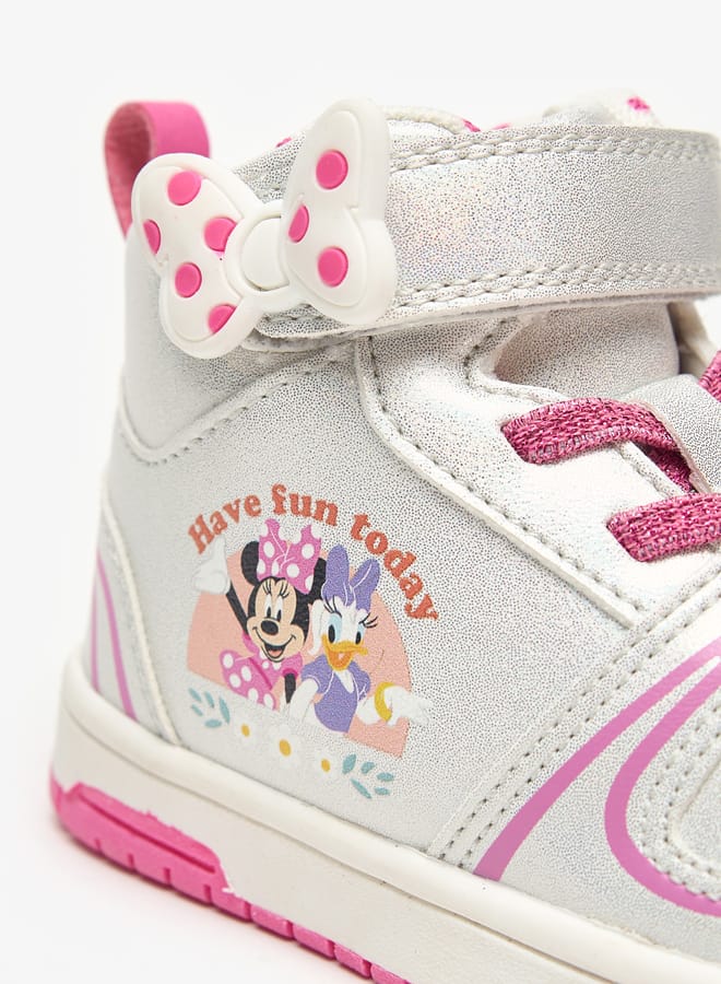 Disney Minnie Mouse and Daisy Duck Print Sneakers with Hook and Loop Closure - Image 4